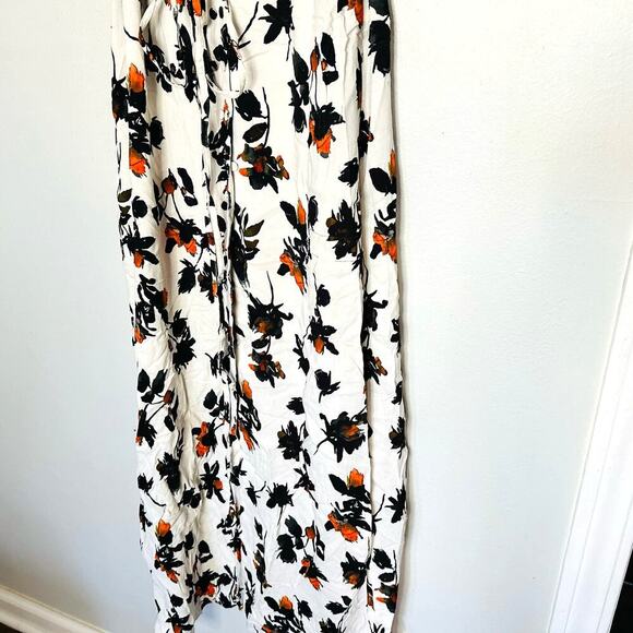 Derek Lam Women's White Floating Floral Button Down Camisole Dress Size 4 - Picture 4 of 14
